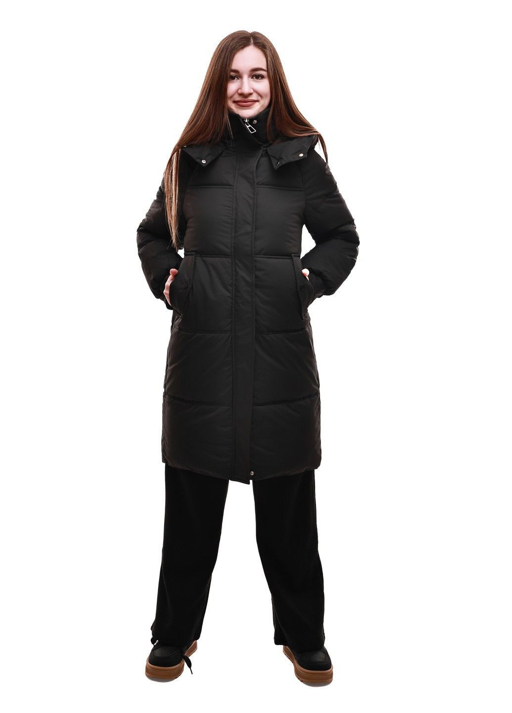 Чорна зимня куртка зимова жіноча No Brand