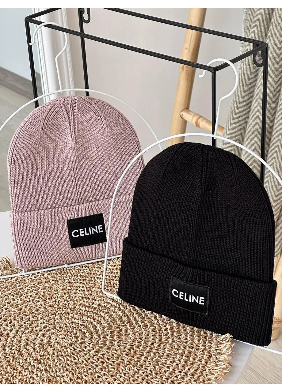 Зимова жіноча шапка, тепла чоловіча шапка CELINE, стильна шапка CELINE унісекс No Brand (386295755)