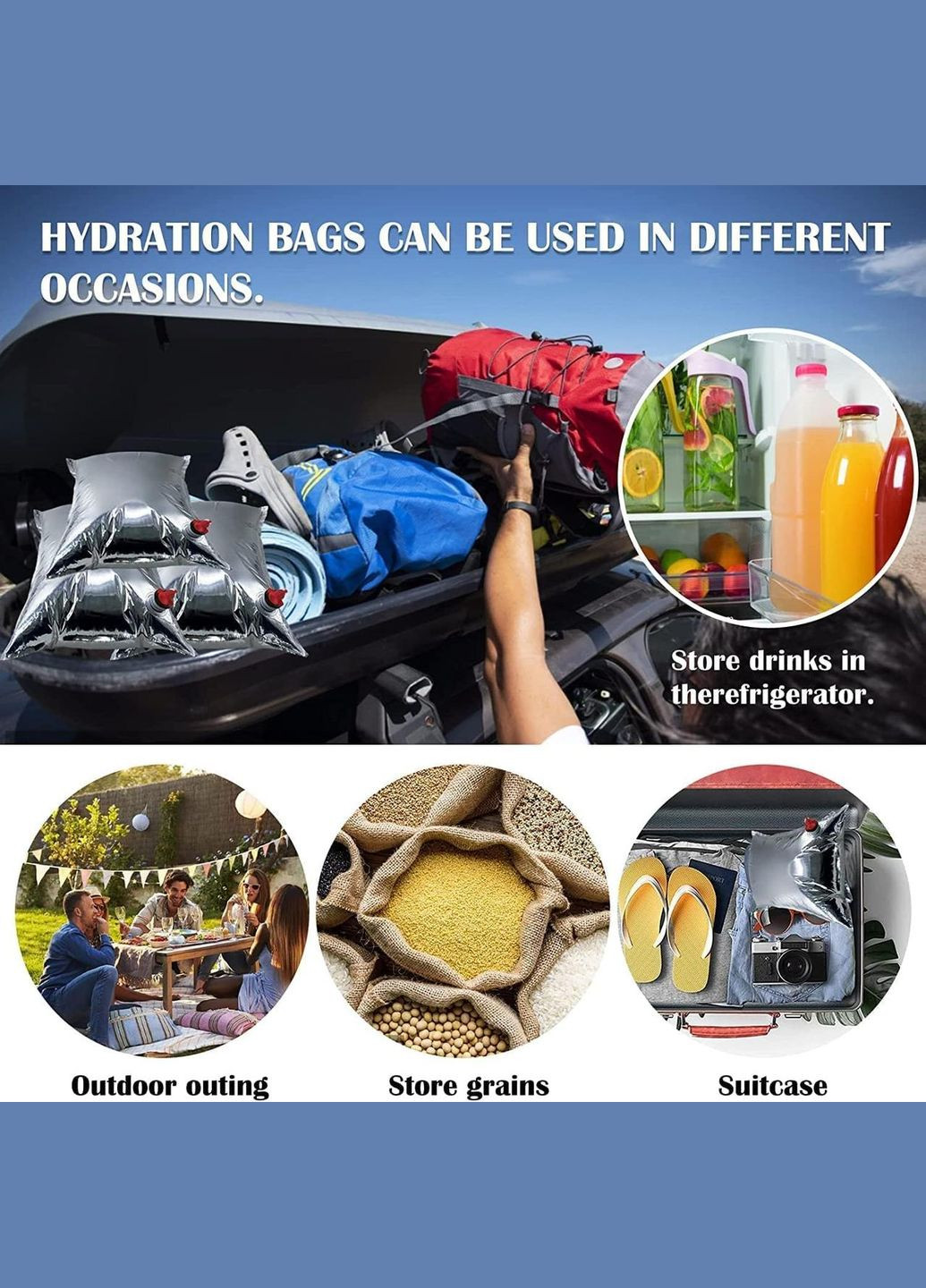 Набір мішків для води KEEBOX 12шт на 10 літрів No Brand (302237996)