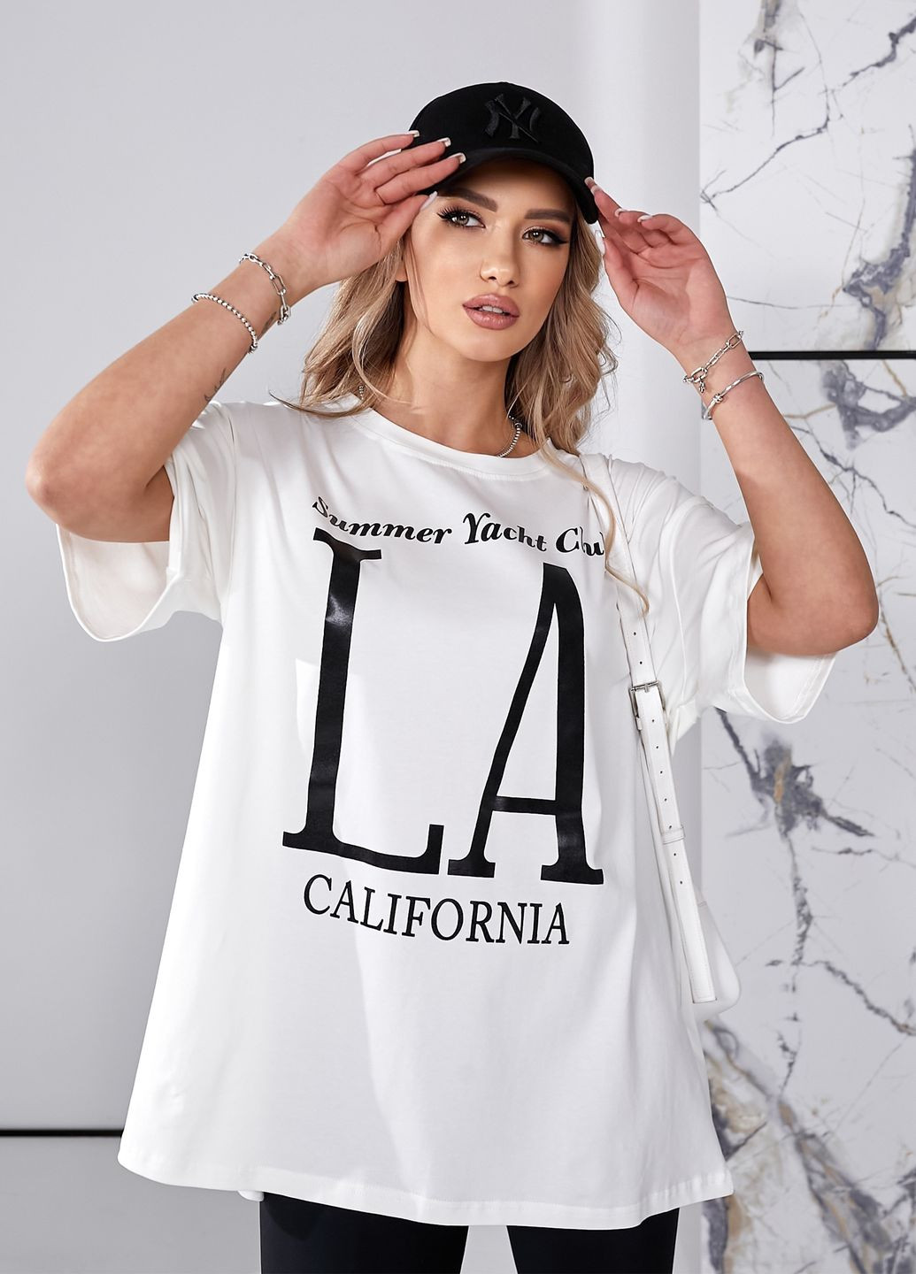 Оверсайз футболка женская LA No Brand - (322786620)