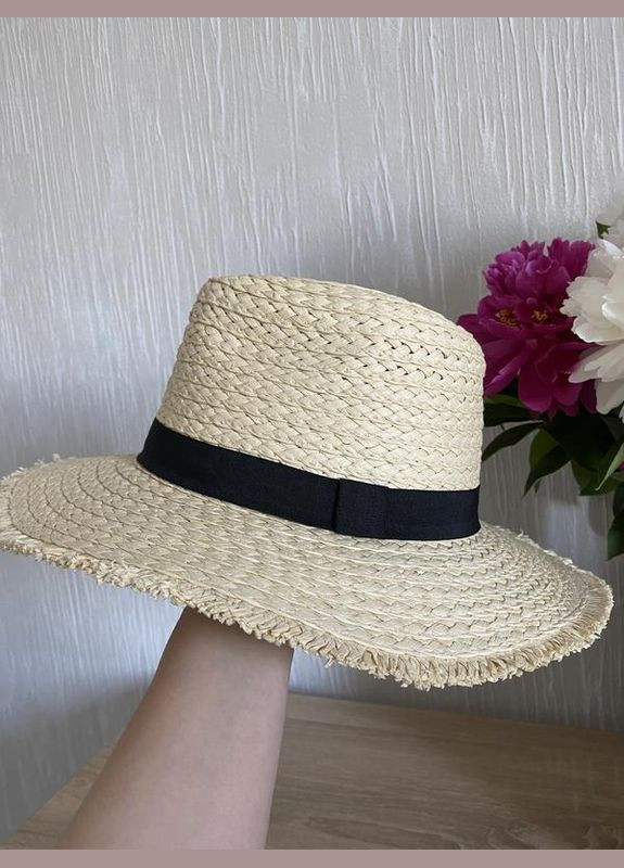 Шляпа з паперової соломки для жінки 3072102 бежевий Primark (292142736)