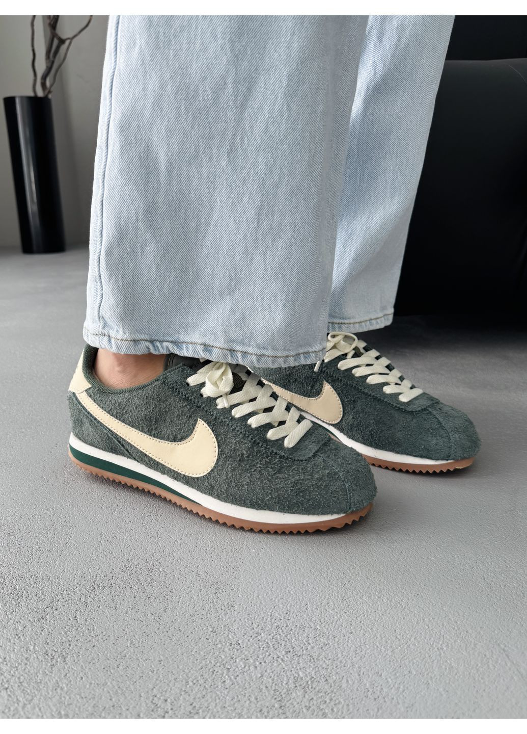 Кросівки жіночі і чоловічі Nike Cortez Vintage Green Gum Suede | Найк Кортез Вінтаж зелені No Brand зелені демісезони (371276860)