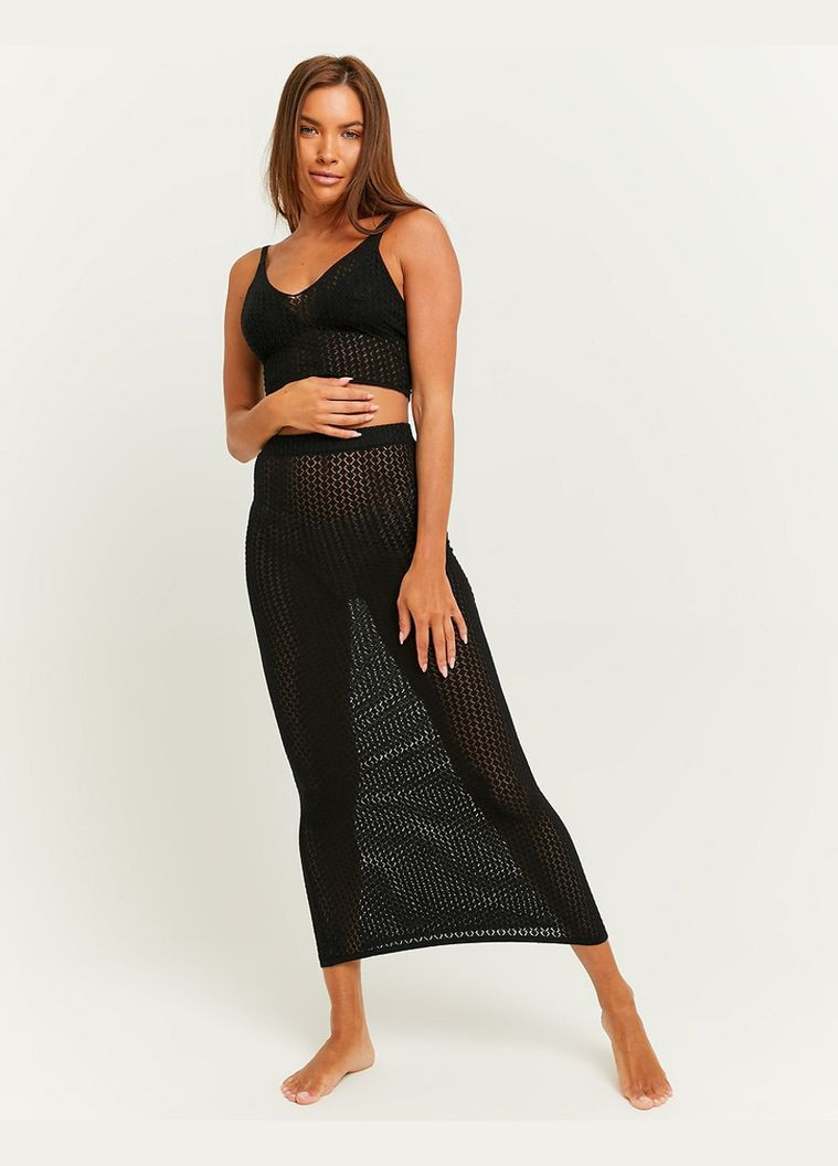 Черная однотонная юбка Tally Weijl