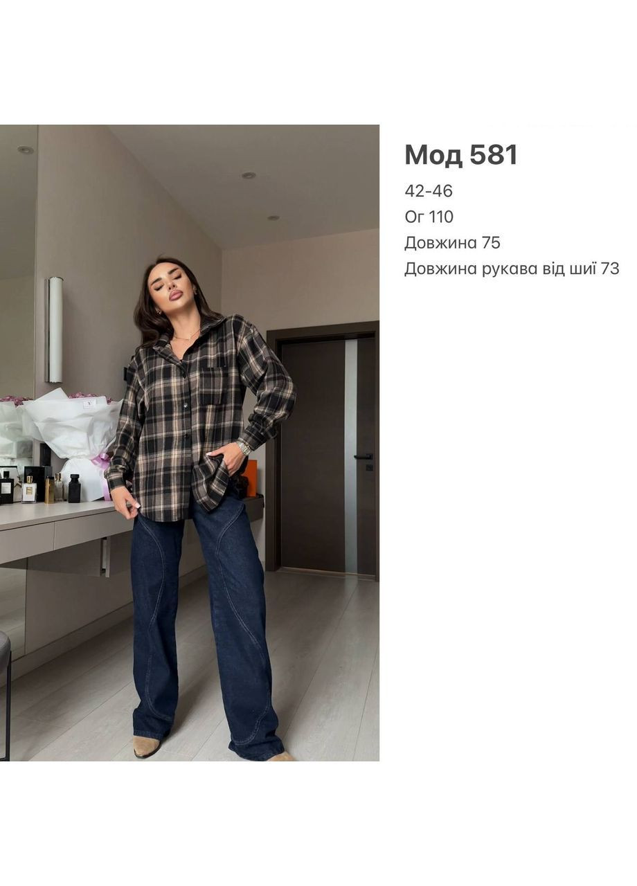 Жіноча сорочка у клітинку No Brand (367049196)