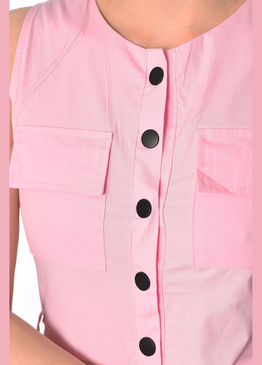 Комбінезон жіночий рожевого кольору Let's Shop комбінезон-брюки малюнок рожевий вечірній поліестер