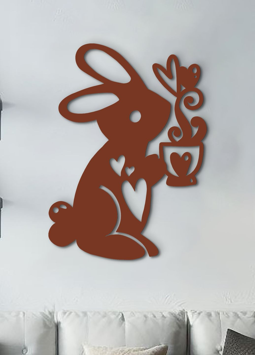 Дерев'яна картина на кухню, декор в кімнату "Сонячний зайчик", стиль мінімалізм 35х25 см Woodyard (291842257)