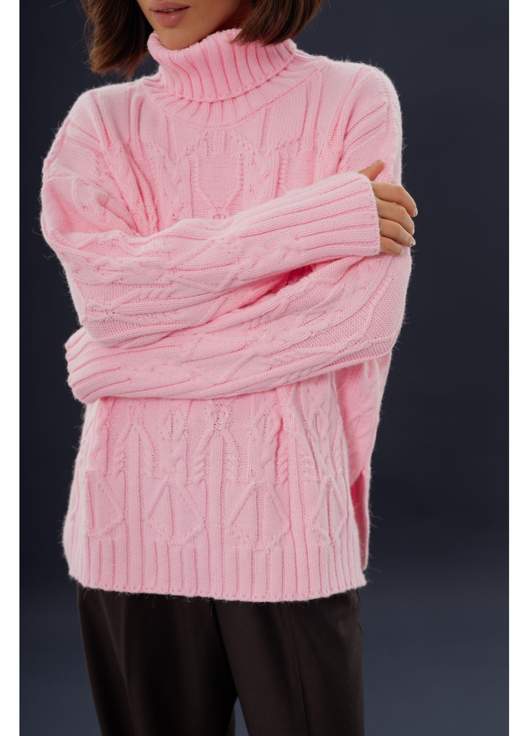 Рожевий светр "альпака" Merge