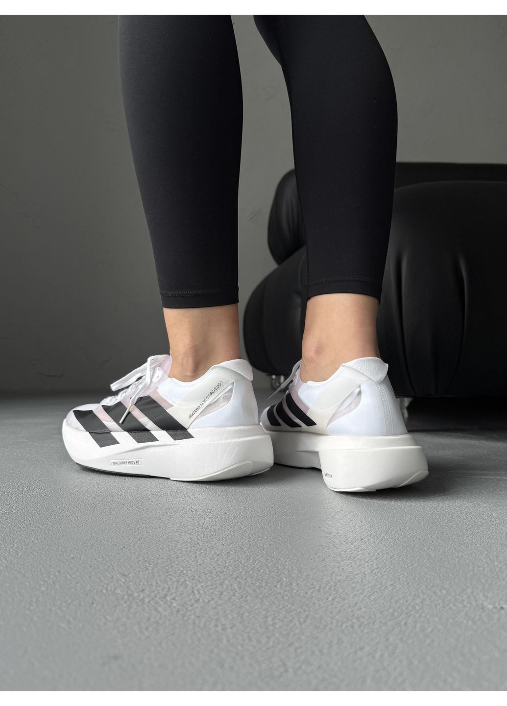 Кросівки жіночі і чоловічі Adidas Adizero Adios PRO EVO 1 White Black | Адідас Адізеро Ево білі No Brand білі демісезони (372129266)