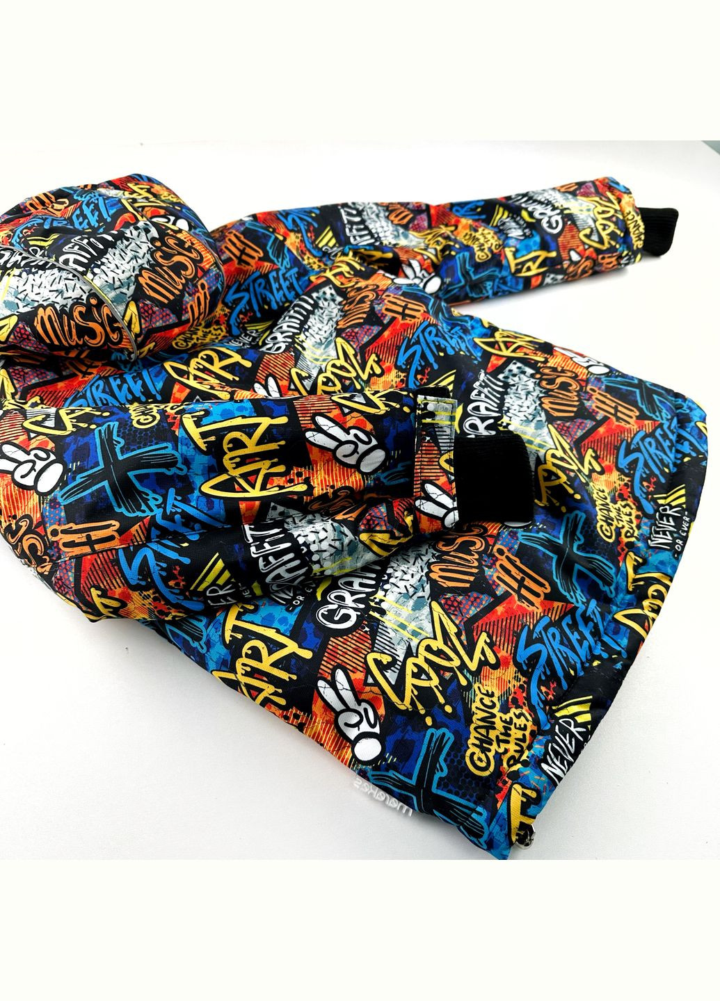 Помаранчева зимня дитяча зимова куртка на холософті для хлопчика з капюшоном (1jac-fl-p-43-09244) Marakas