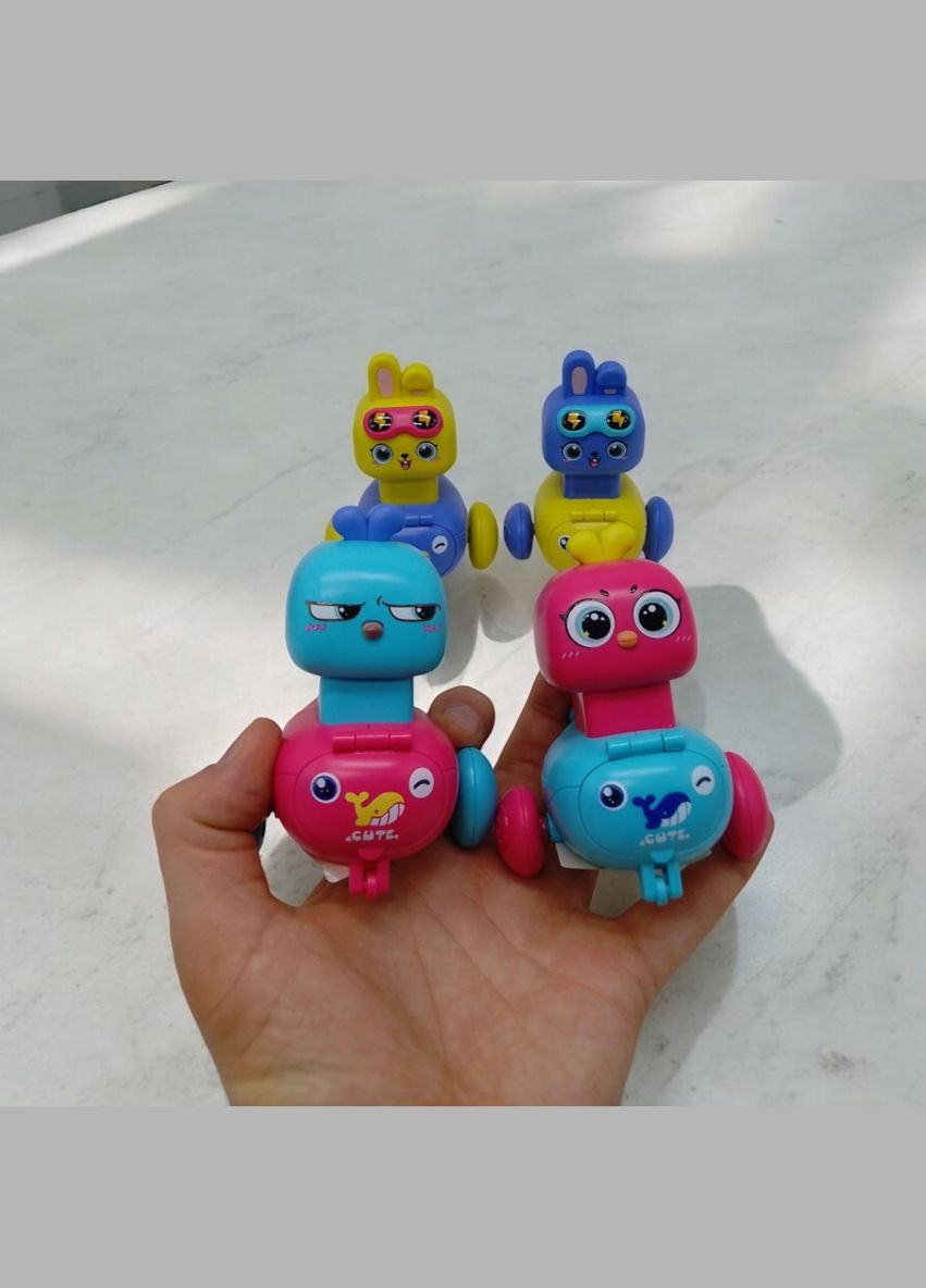 Машинка заводна "Звірятко", зі свистком (жовта) MIC (307251610)