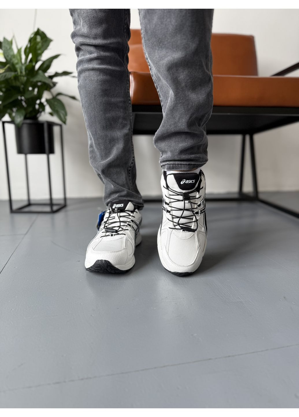 Чорні Осінні кросівки чоловічі asics gel-kahana 8 white black gore-tex асікс гель кахано No Brand