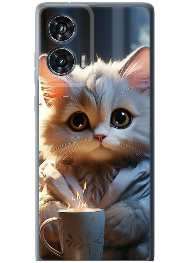 Силиконовый чехол 'White cat' для Endorphone Motorola Edge 50 Fusion (329900661)