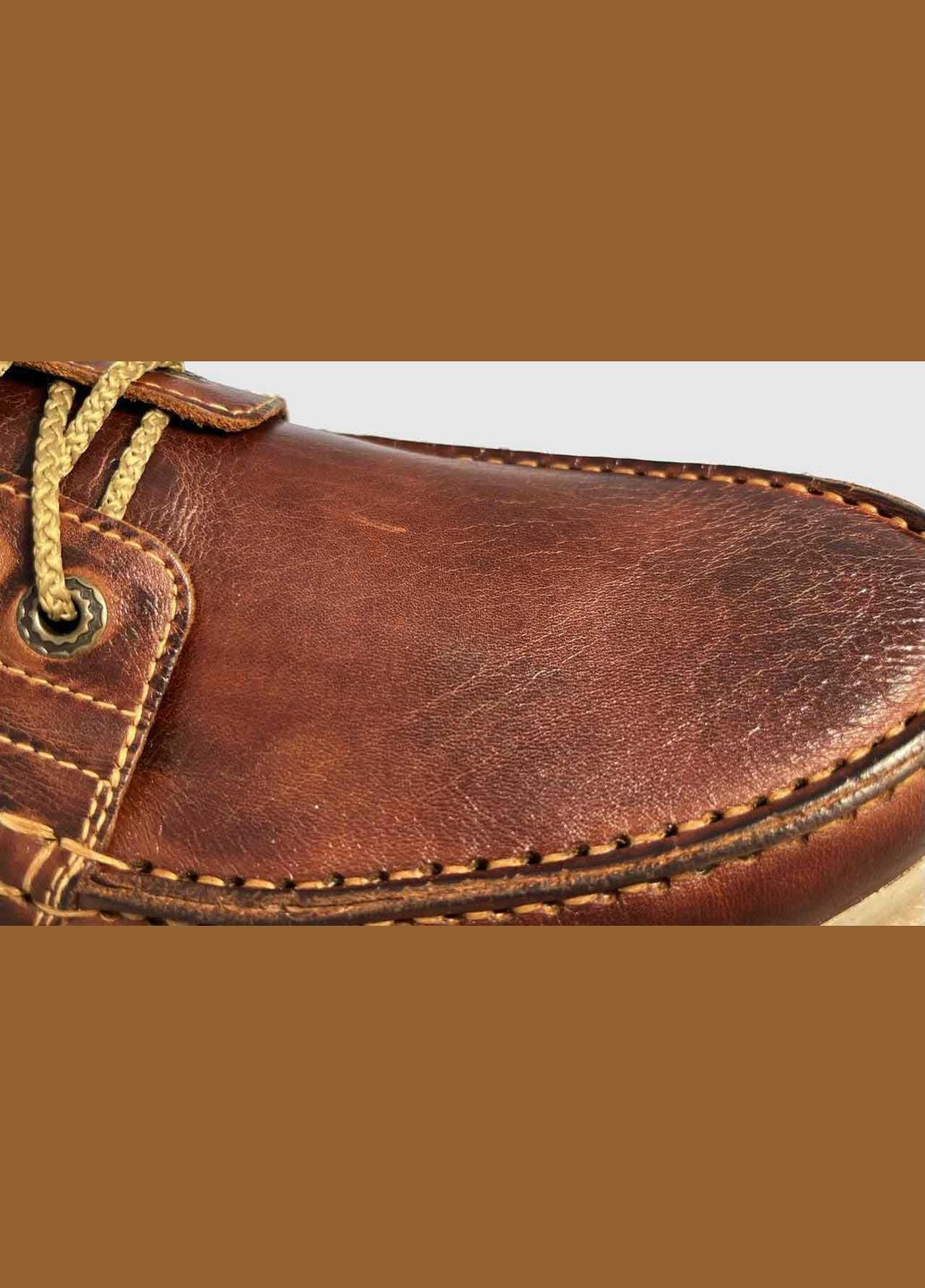 Коричневые мужские кожанные туфли (32.5 см) коричневые (1275) Lider Club