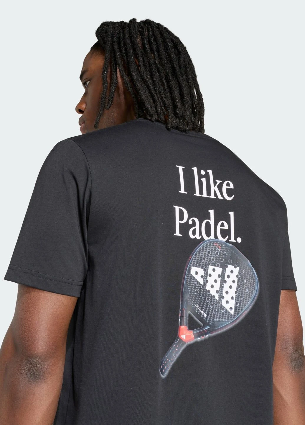 Черная футболка padel category graphic adidas