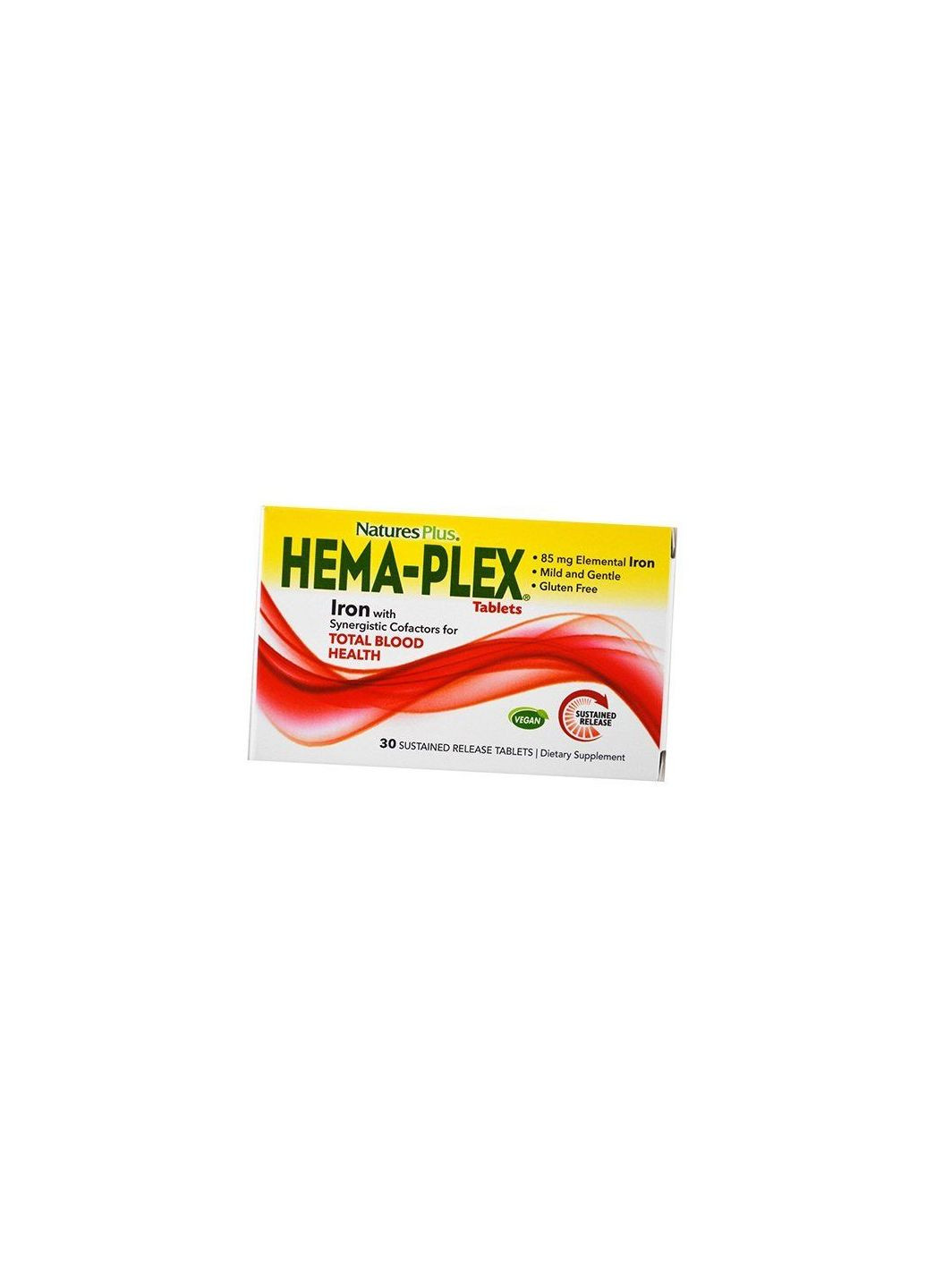 Комплекс для здоровья крови, HemaPlex Sustained, 30таб (36375058) Nature's Plus (293255433)