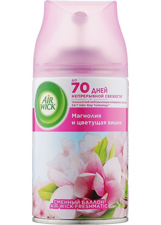 Змінний аерозольний балон до автоматичного освіжувача повітря "Магнолія і квітуча вишня" Freshmatic 250ml (908346-27155) Air Wick (368650435)