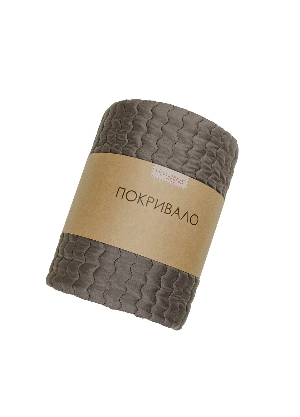 Покривало стьобане 100% поліестер 210х240 шоколад Home Line (386703964)