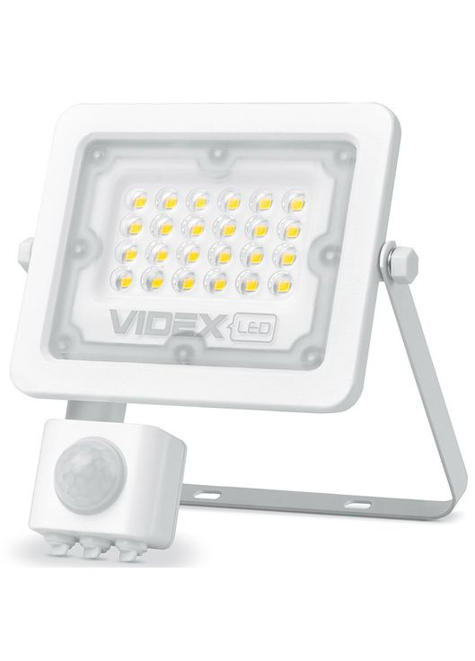 Світлодіодний прожектор F2e 10W 5000K VLF2e105W-S з регульованим датчиком руху та освітленості Videx (282312976)