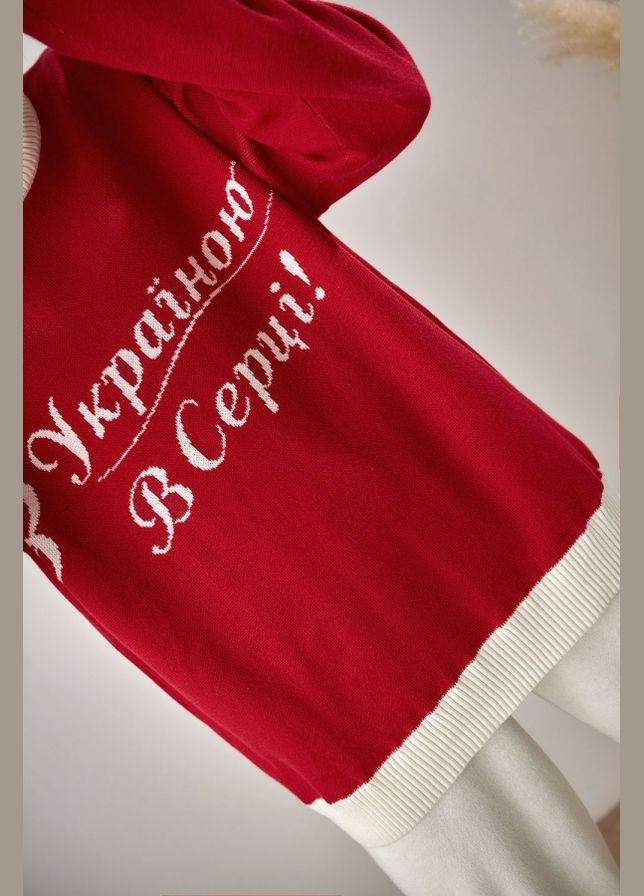 Красный демисезонный женский джемпер свободного силуэта (2427) Triko Bakh