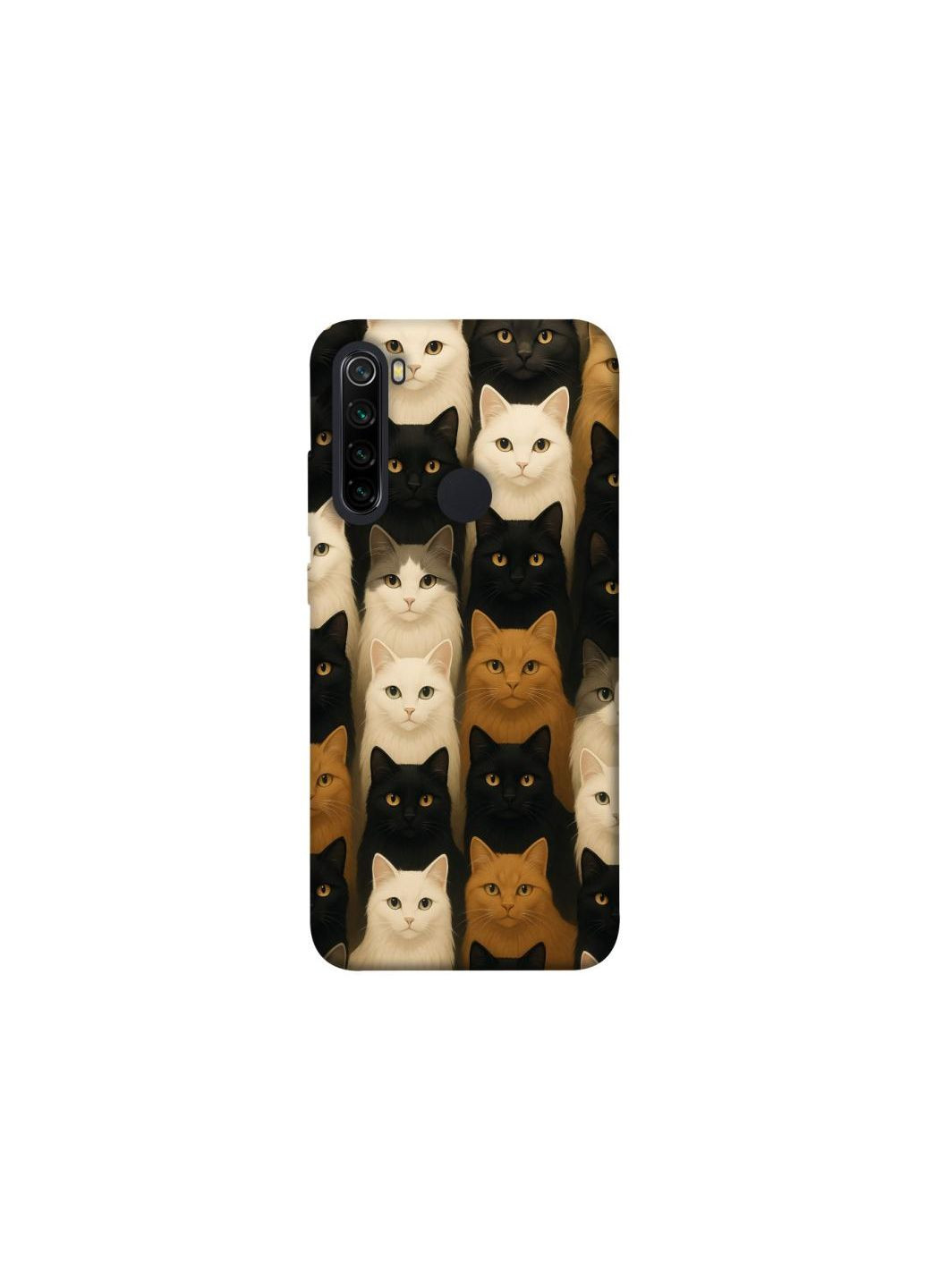 Чохол на Xiaomi Redmi Note 8 Colorful Cat Collage Frontalka (352228885)