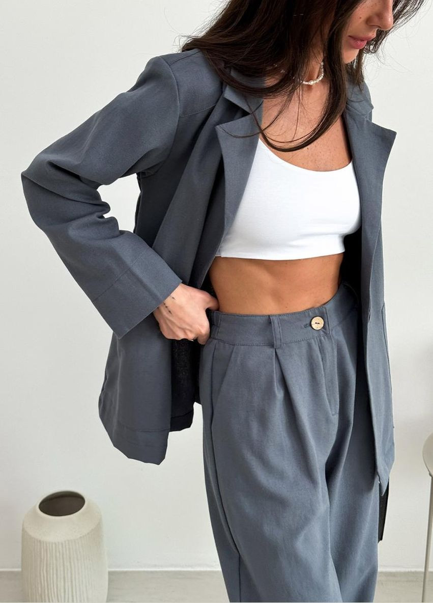 Женские брюки палаццо из хлопка и льна (ak37416p) Art Knit (334892819)