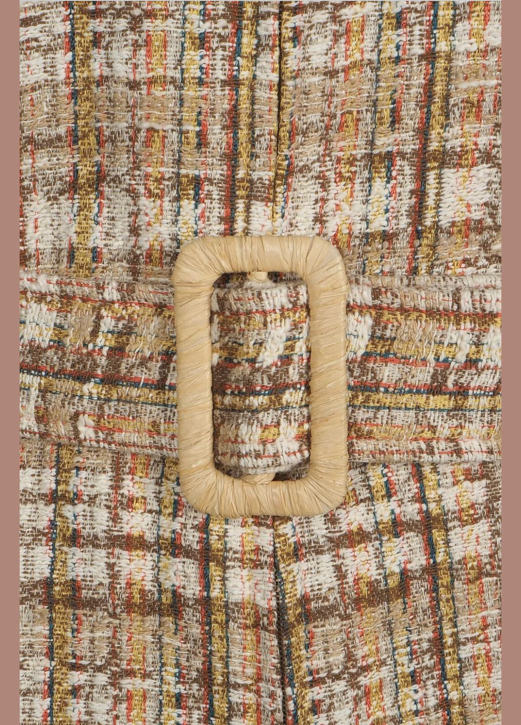 Стильний твідовий комбінезон румпер Sandro румпер комбінезон шорти комбінезон-шорти смужка бежевий святковий, коктейльний, повсякденний, карнавальний, вечірній, діловий, домашній, пляжний, кежуал поліестер