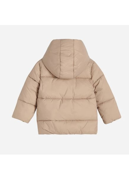 Бежевая демисезонная демисезонная куртка на девочку бежевая с утепленным капюшоном Reserved