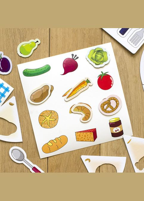 Навчальні пазли. Вивчаємо продукти харчування. Iq club для малюків (р) 13152043 Ranok Creative (363202469)