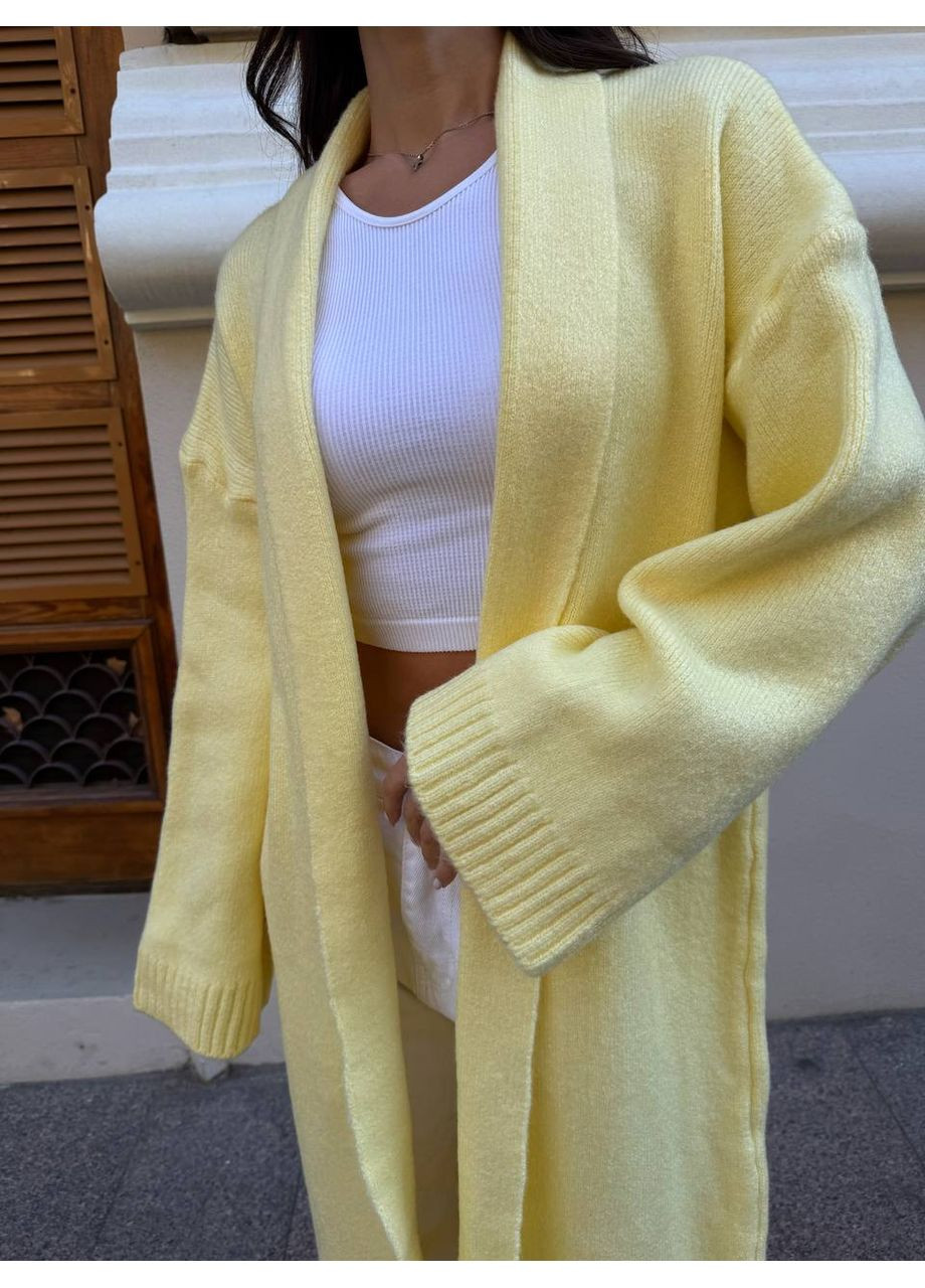 Желтый кардиган No Brand