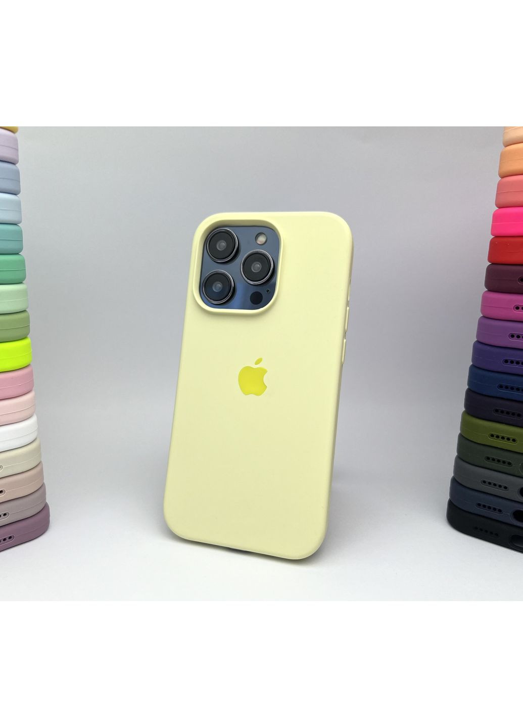 Чехол на 14 PRO Silicone case силиконовый микрофибра для айфона 14 О Mellow Yellow cover No Brand (369137231)