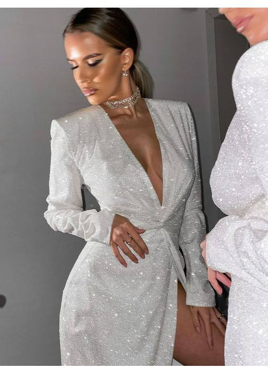 Срібна святковий, вечірня, кежуал жіноча сукня святкова Style Point однотонна
