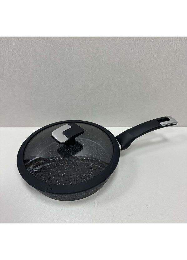 Сковорода глубокая d-22 см с мраморным антипригарным покрытием 3006 A-Plus (370269862)