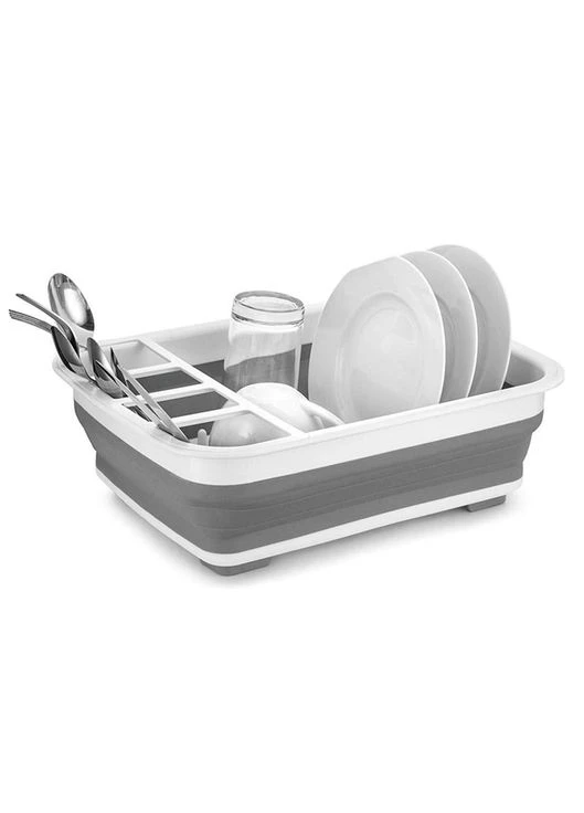 Сушилка для посуды RIAS складная силиконовая White-Gray (3_01659) No Brand (396496107)