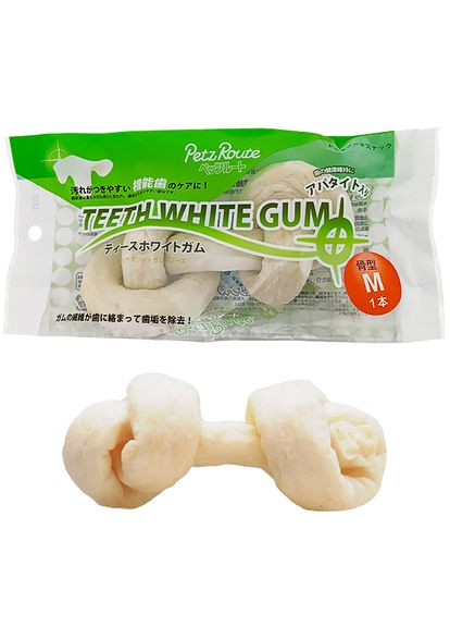 Жевательное лакомство для собак Petz Route Teeth White Gum кость для чистки зубов (4984937604042) DoggyMan (307794709)