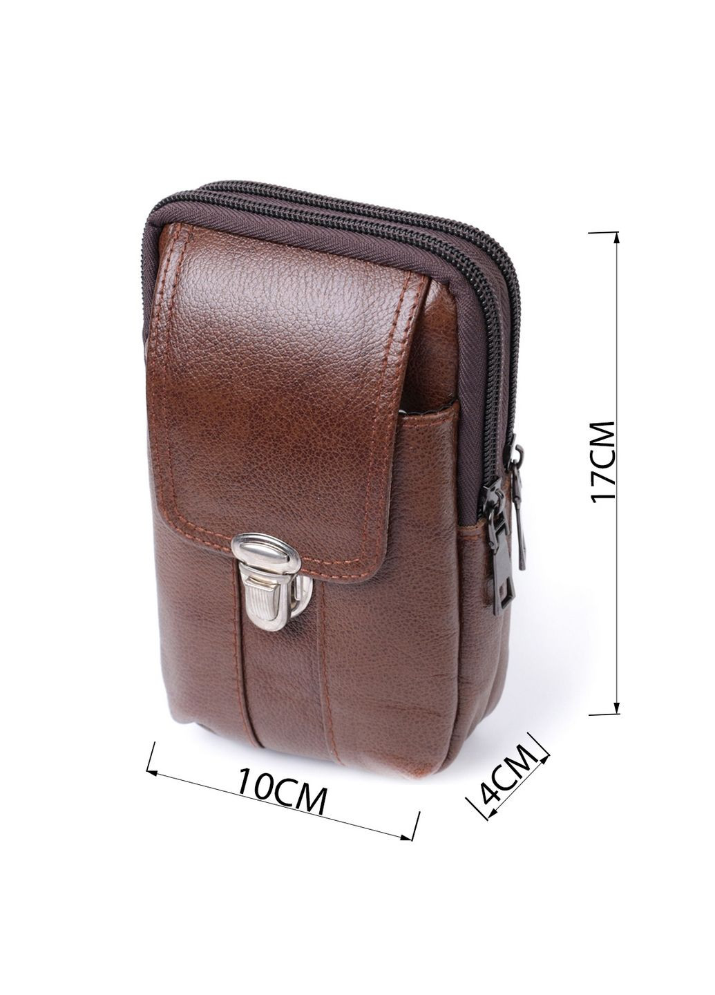 Сумка для чоловіків на два відділення з натуральної шкіри 10х17х4 см Vintage (315870083)