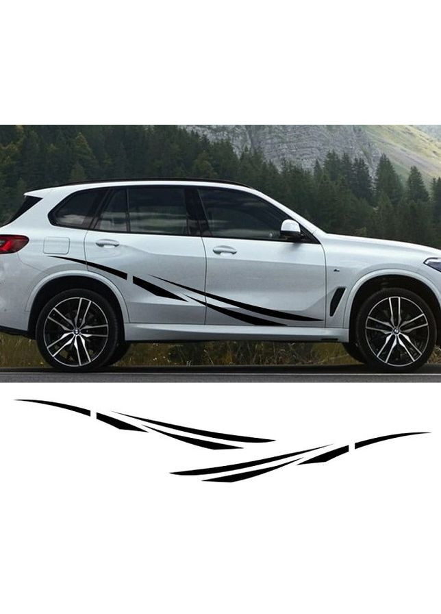 Смуги на авто 3D TUNING STUDIO Універсальні хвилясті W 1900х360х0.060мм=2шт No Brand (362500143)