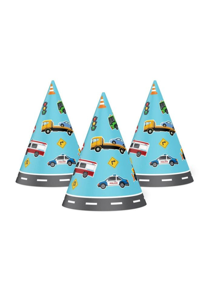 Колпак праздничный "Транспорт" 7003-0065, 15см, в упаковке 20 шт No Brand (354741206)