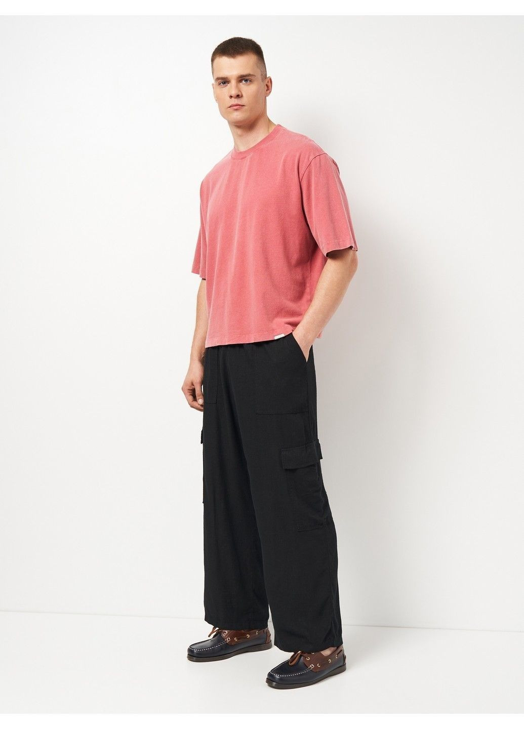 Черные кэжуал летние брюки H&M