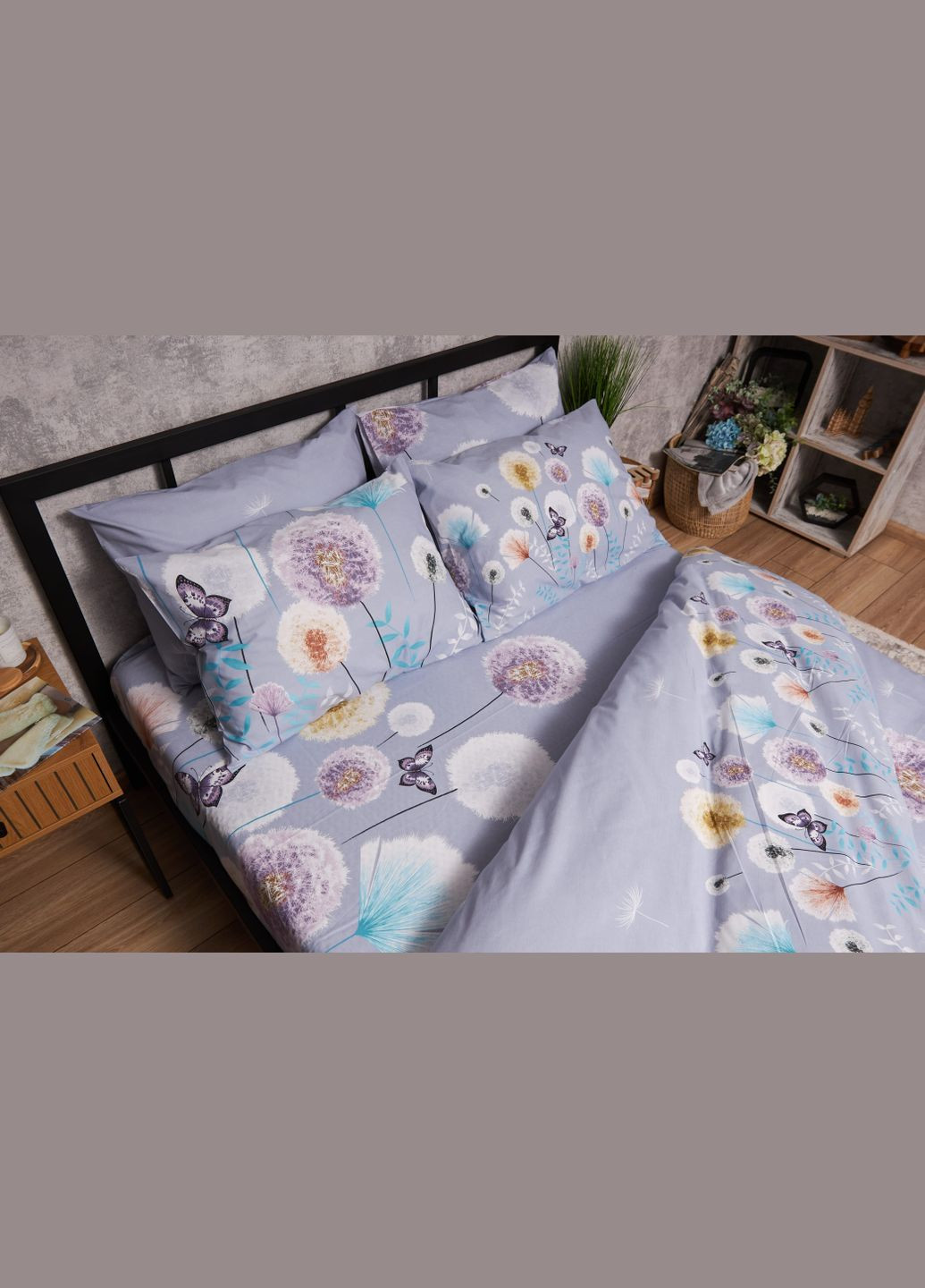 Комплект постільної білизни Бязь Gold Люкс «» Сімейний 143х210х2 наволочки 4х50х70 (MS-820005593) Moon&Star Dandelion Dreams (302973842)