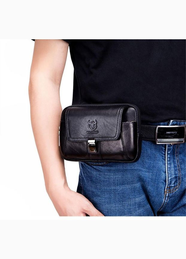 Сумка мужская кожаная на ремень месенджер в дорогу для документов барсетка для телефона сумочка на пояс BULL (332768951)