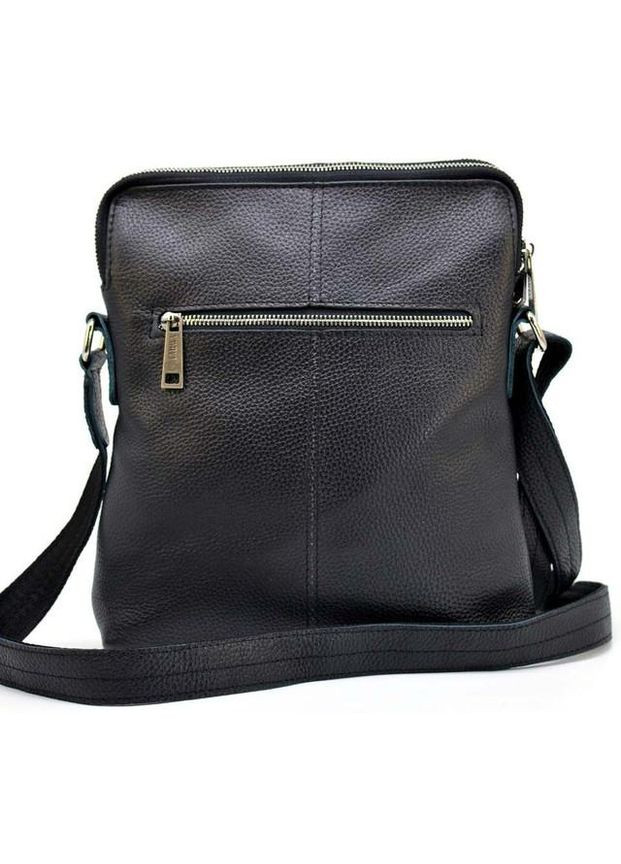 Сумка планшет через плече для документів та для телефону чоловіча з натуральної шкіри середня Чорний 37236 TARWA (353690197)