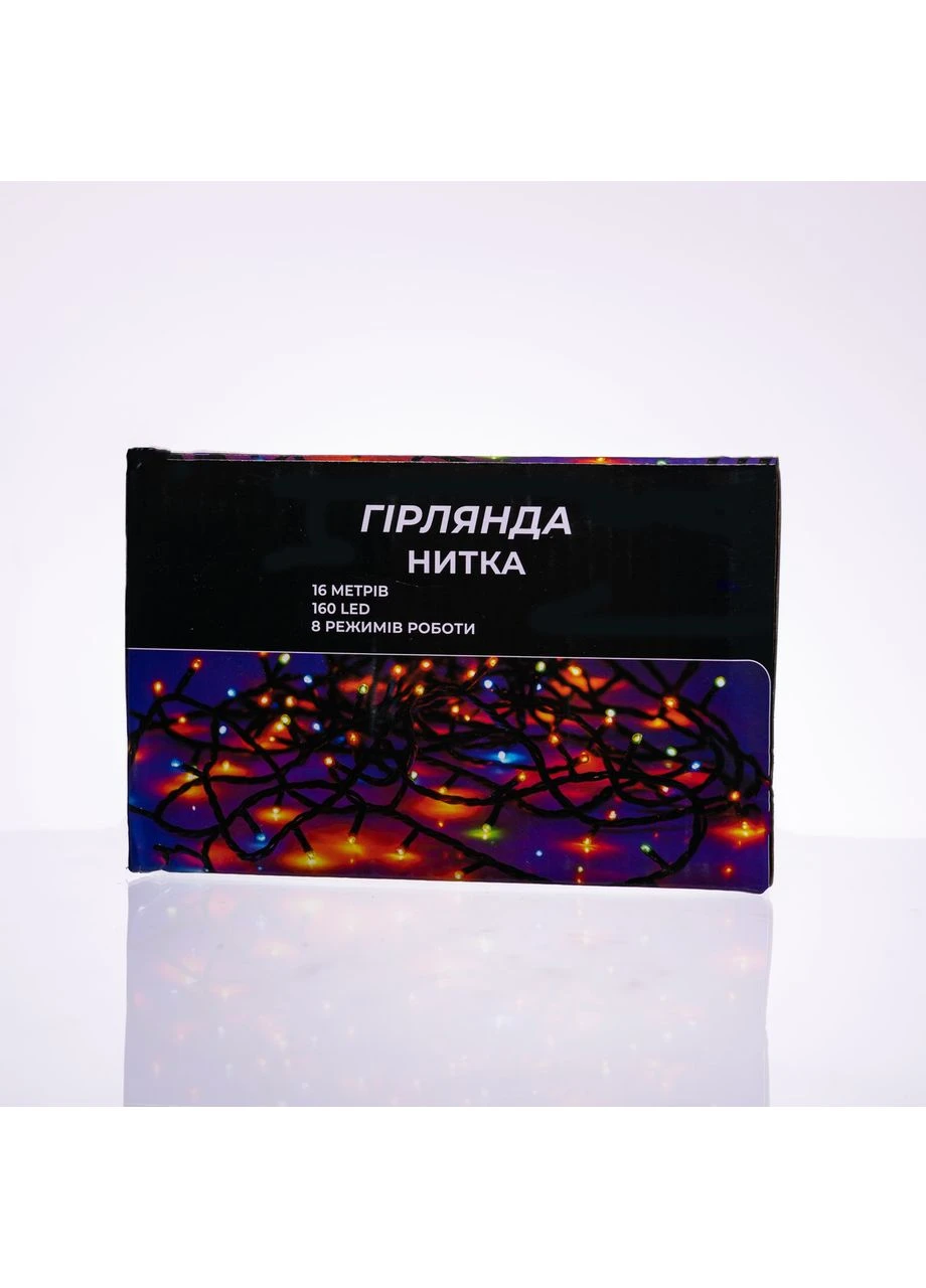 Новогодняя гирлянда комнатная нить 14 м 160 LED комнатная гирлянда белый провод Белый свет W160LED16MWW Garlando (391591995)