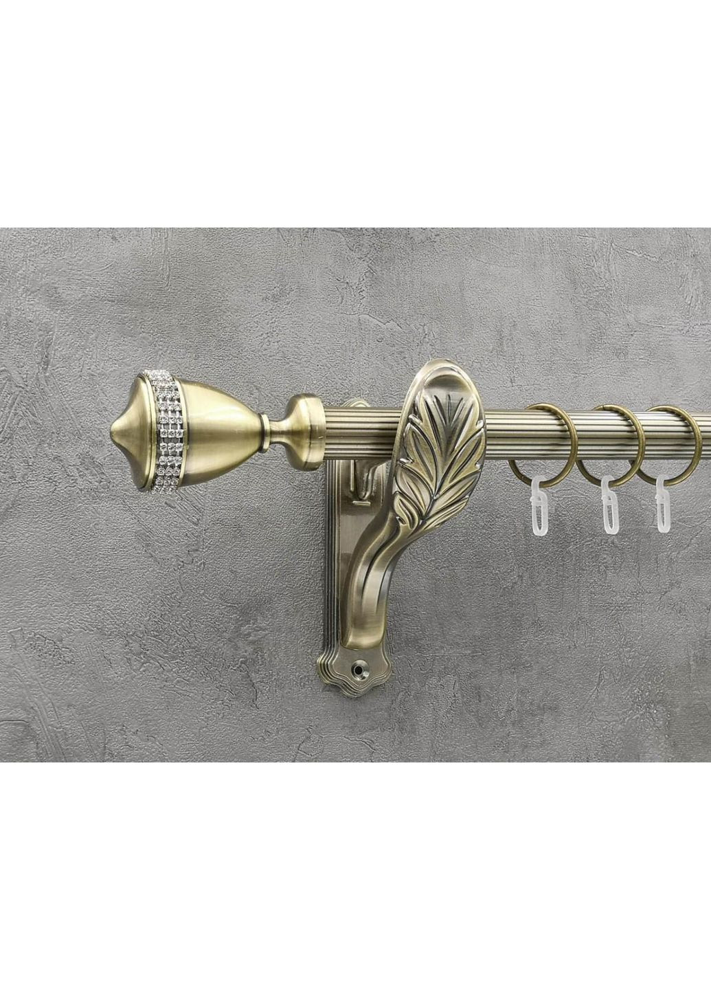 Карниз Етернія рифлена штанга одинарний ретро 25 мм 200 см Антик Quadrum (352781758)