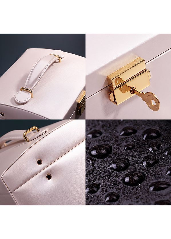 Шкатулка SP-01111 для украшений и ювелирных изделий трехуровневая с зеркалом 17*12*12,5 см Pink Casegrace (360454712)