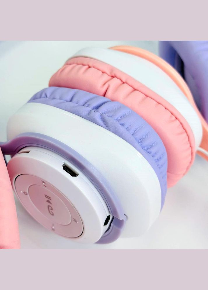 Бездротові навушники з котячими вушками QC11 Cat Ear Бузковий No Brand (304255155)