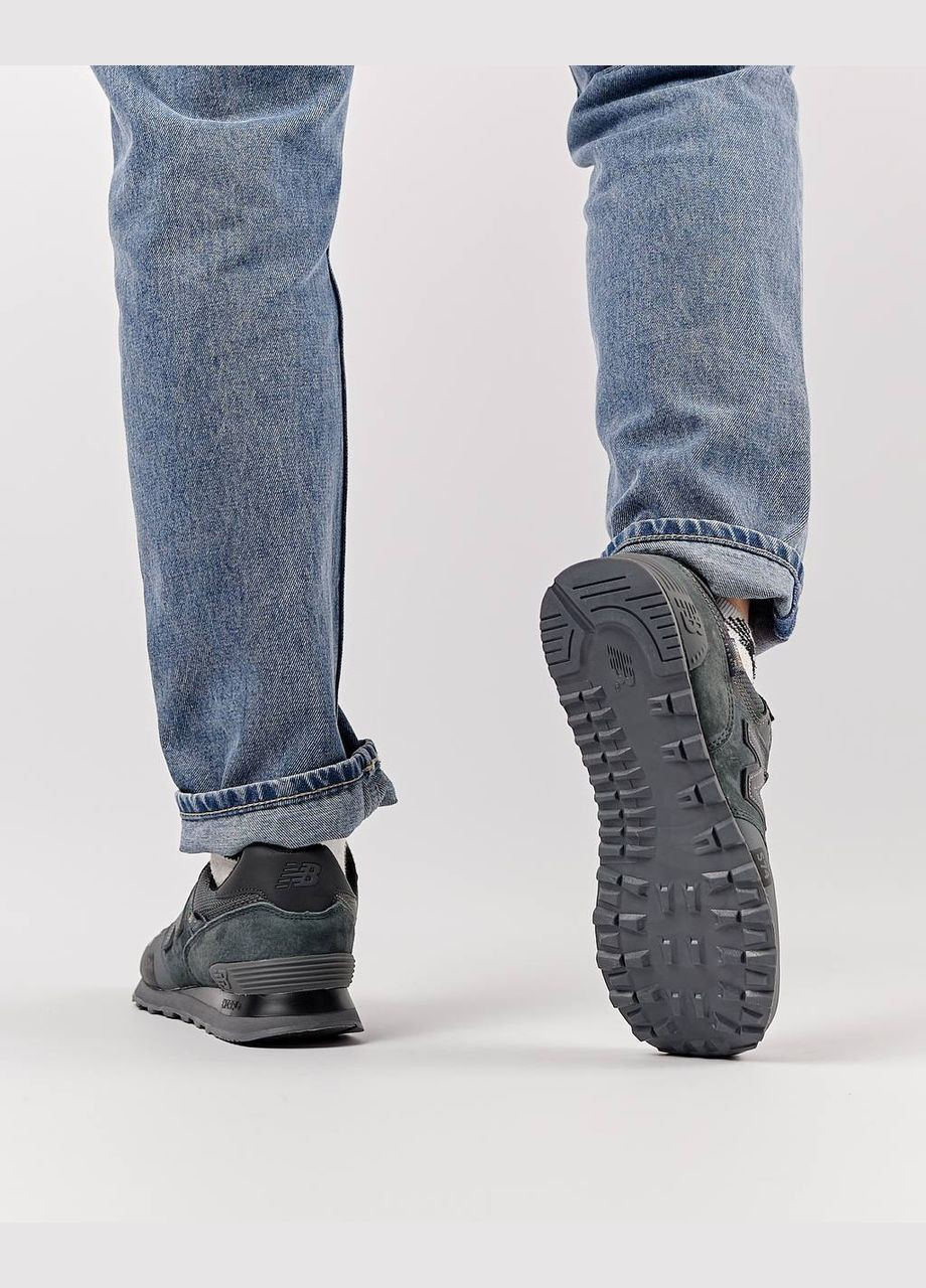 Темно-серые демисезонные кроссовки мужские, вьетнам New Balance 574 TP2 Dark Gray