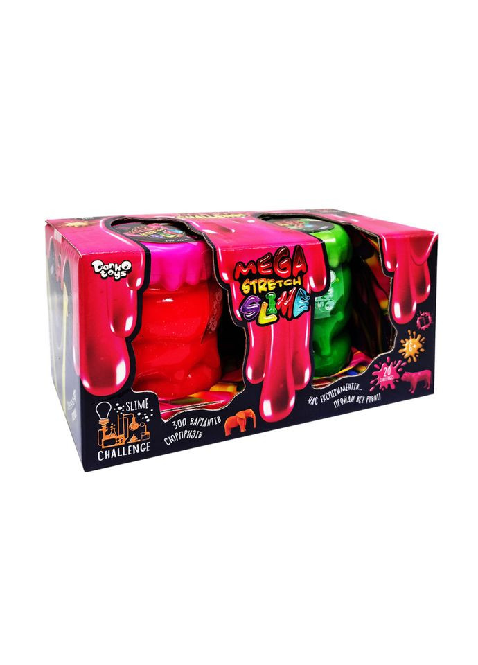 Вязкая масса "Mega Stretch Slime" SLM-11-02U 2 банки Вид 3 Danko Toys (329178746)