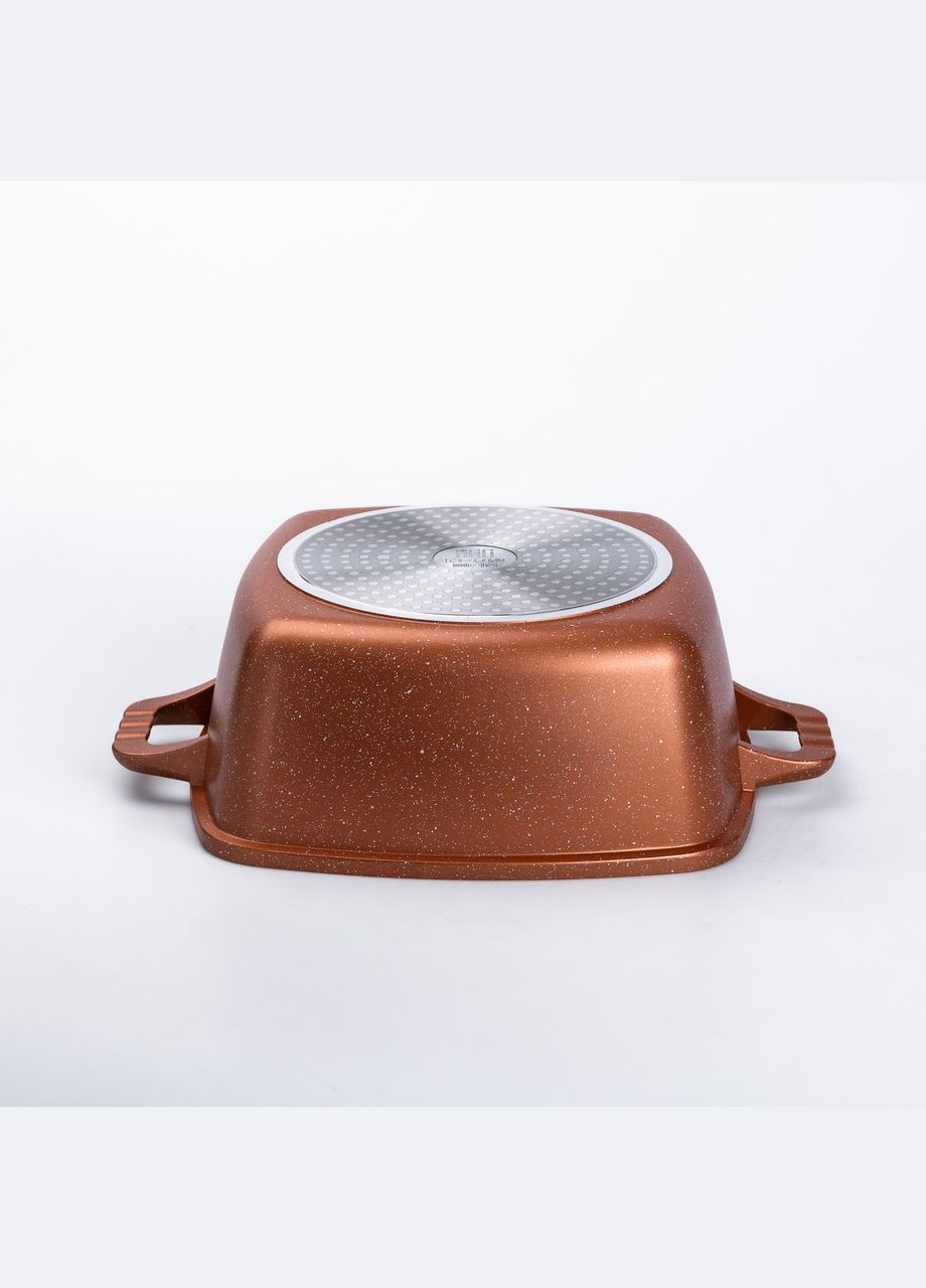 Набір з 5 алюмінієвих квадратних каструль з товстим дном + лопатка, ополоник, рукавички та фартух HP-4-468 MGC (306873623)