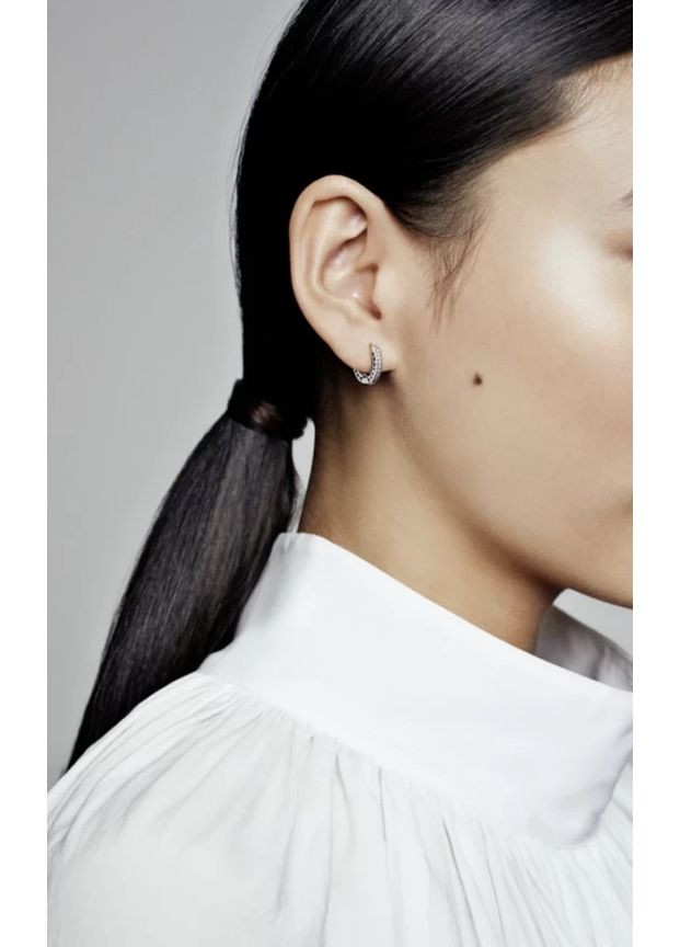 Серебряные серьги "Пандора" серьги "Сердца Пандора" 296317CZ "Сердца" Kabluchka (355346908)