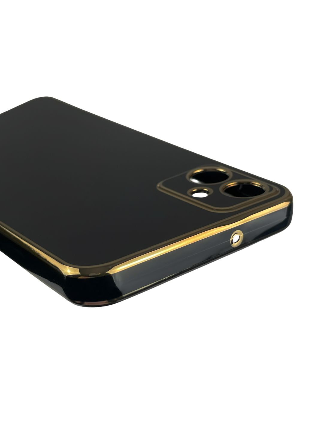 Чохол для Galaxy A05 SM-A055F із золотою окантовкою із захистом камери на самсунг а05 чорний Samsung (366018878)